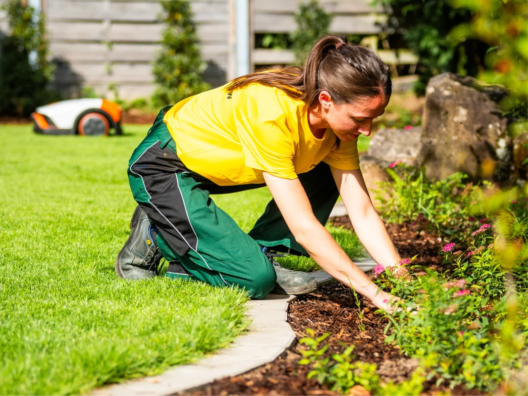 GreenCrew Mitarbeiterin bei der Beetpflege 4 1 GreenCrew Mitarbeiterin bei der Beetpflege 4 1